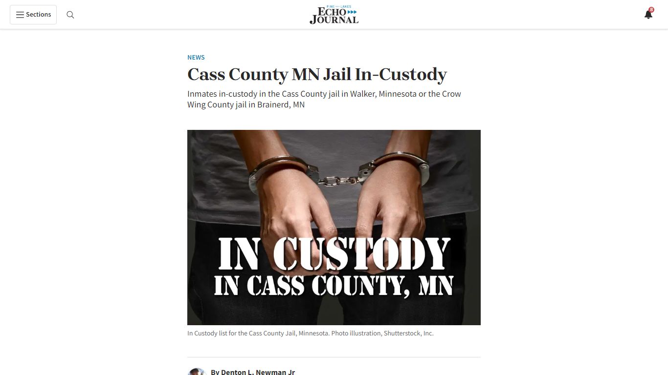 Cass County MN Jail In-Custody - Pine & Lakes Echo Journal